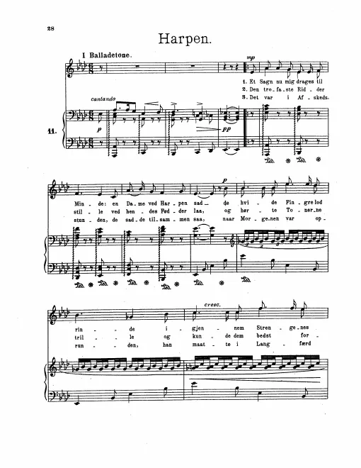 First page of 4 Songs and Ballades