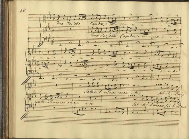First page of Una farfalla cupida e vagante