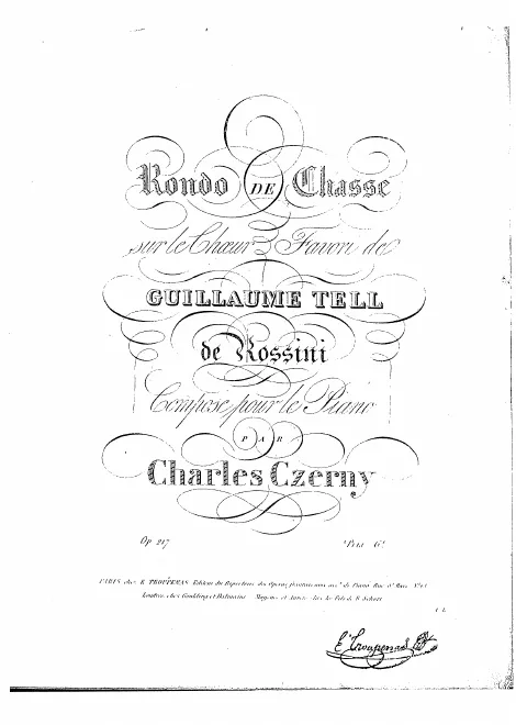 First page of Rondeau de chasse