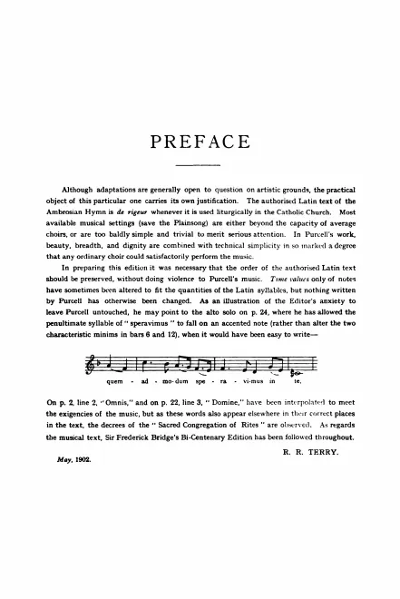 First page of Te Deum and Jubilate Deo, for St. Cecilia's Day 1694