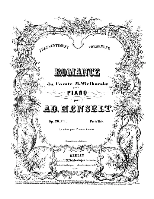 First page of Pressentiment