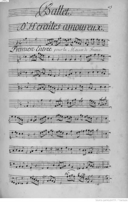 First page of L'Hercule amoureux
