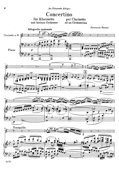 First page of Concertino