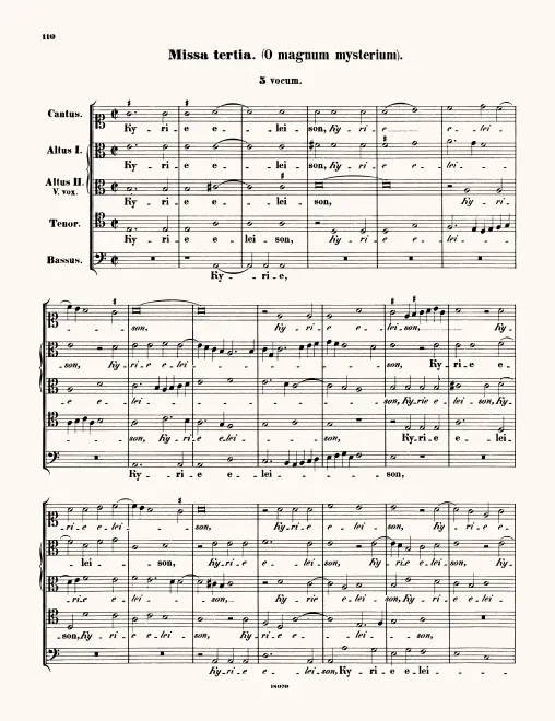 First page of Missa tertia