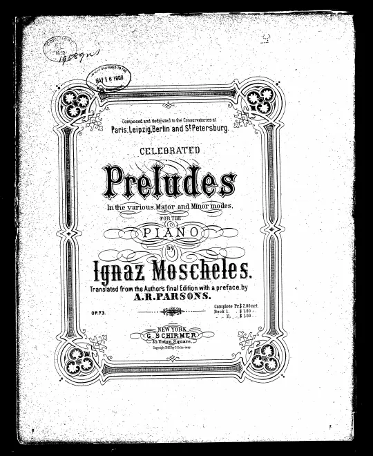 First page of 50 Preludes ou Introductions dans tous les tons Majeurs & Mineurs