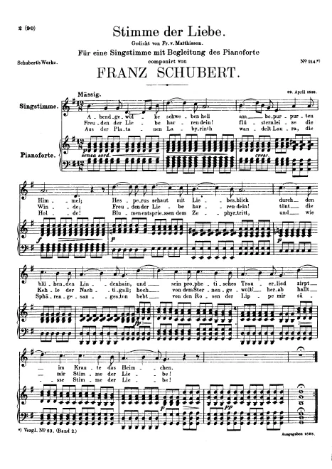 First page of Stimme der Liebe