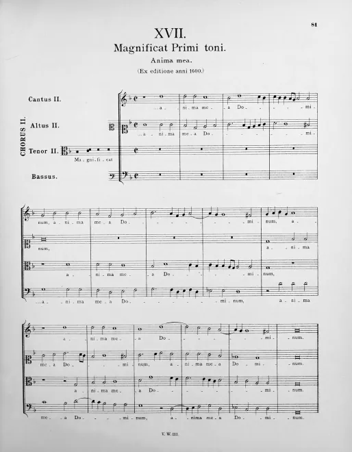 First page of Magnificat Primi toni
