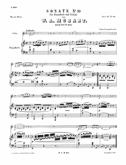 First page of Violin Sonata