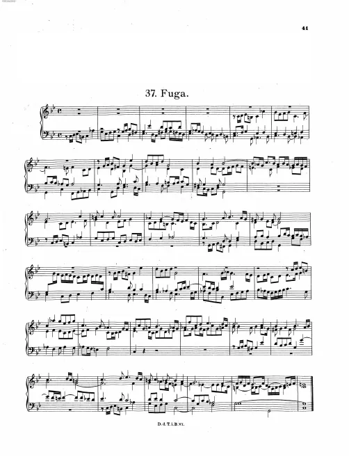 First page of Fugue in C minor