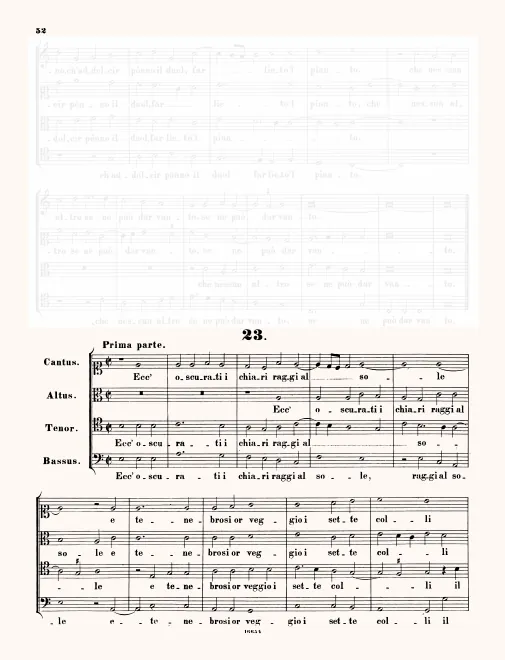 First page of Ecc' oscurati i chiari raggi