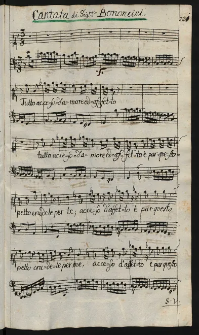 First page of Tutt'acceso d'amore