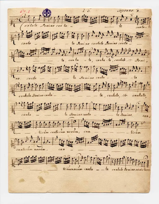 First page of Cantate Domino canticum novum