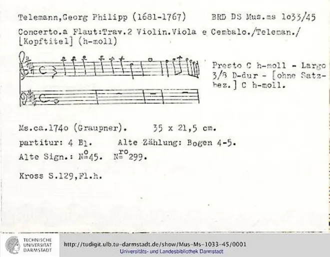 First page of Flute Concerto