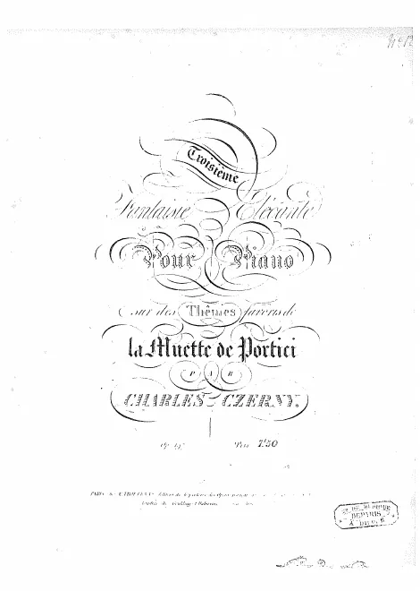 First page of Troisième fantaisie élégante sur des thèmes favoris de 'La muette de Portici', Op.197