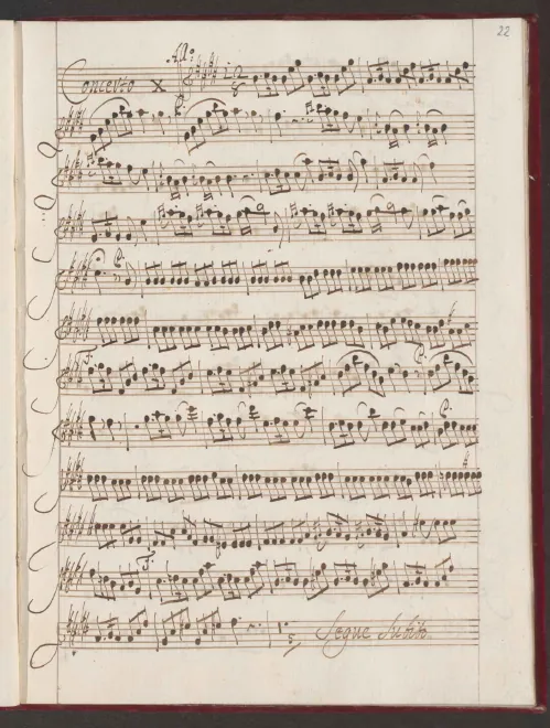 First page of Violin Concerto in E major