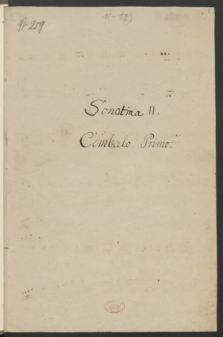 First page of Sonatina in D major