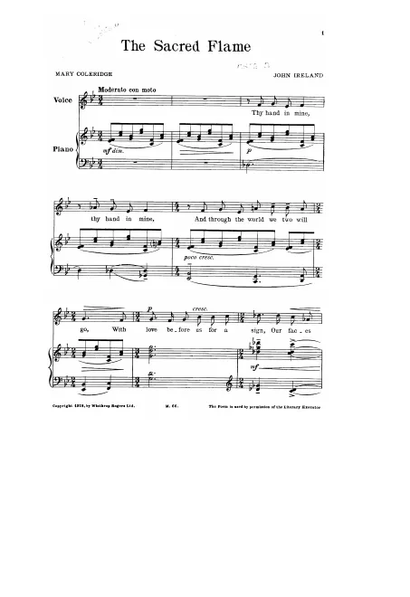First page of The Sacred Flame