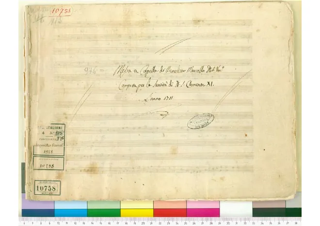 First page of Messa canonica