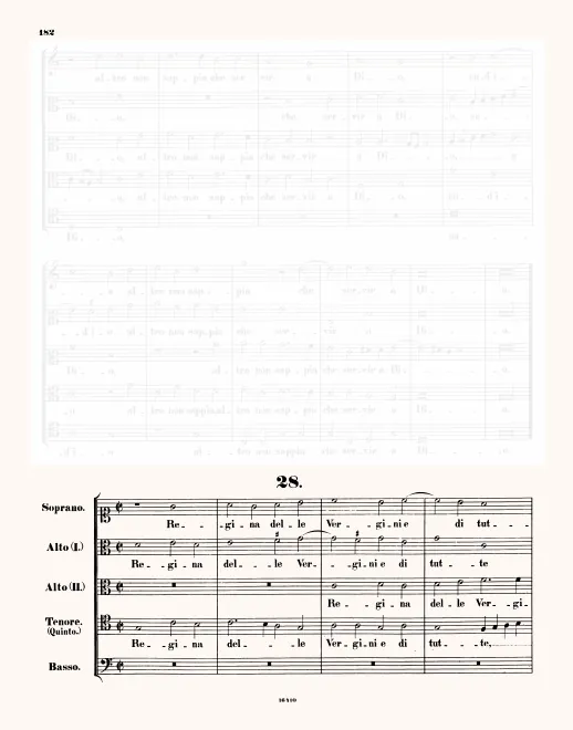 First page of Regina delle vergini