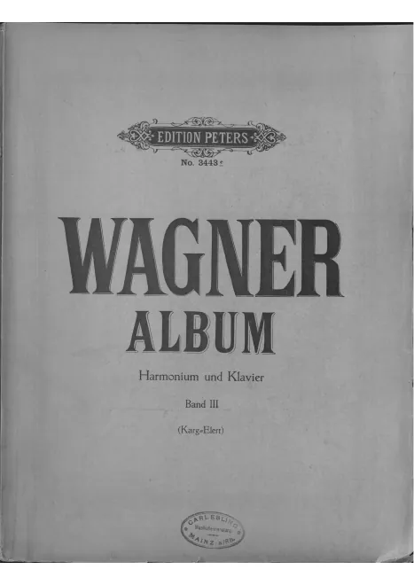First page of Wagner-Album Band III