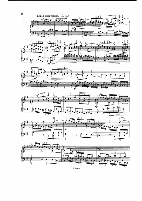 First page of Sinfonia in E minor