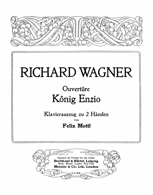First page of Incidental Music to 'König Enzio'