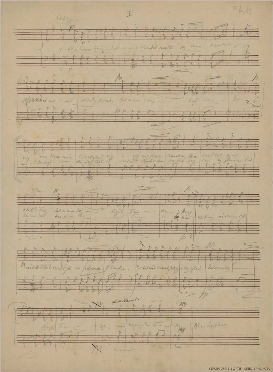 First page of Two Songs for Male Choir