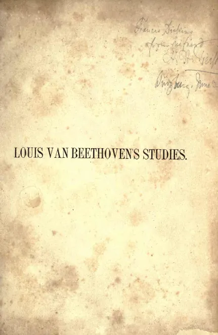 First page of Studien im Generalbass, Contrapunkt und in der Compositionslehre