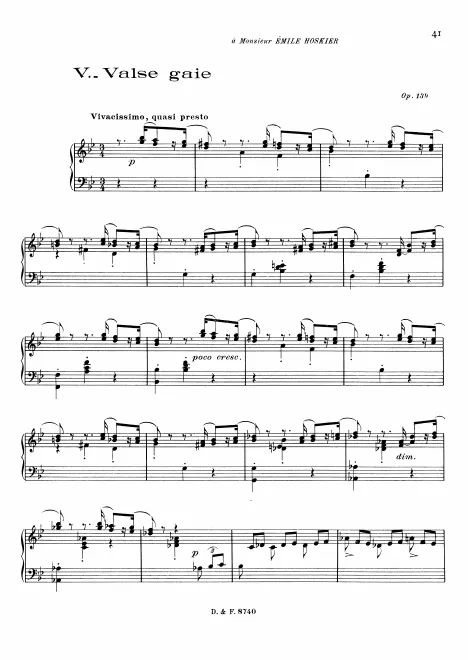 First page of Valse gaie