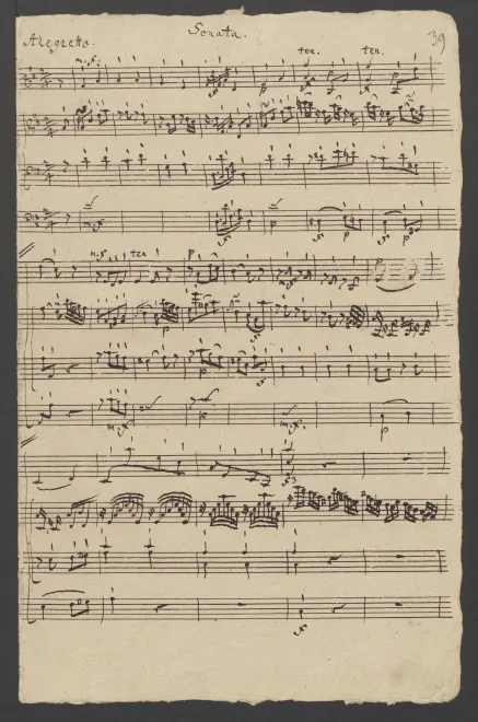 First page of Keyboard Trio in D major