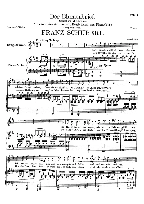 First page of Der Blumenbrief