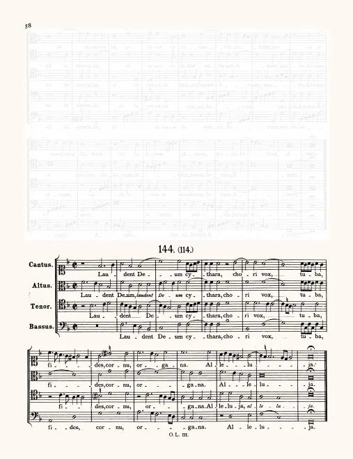 First page of Laudent Deum cythara
