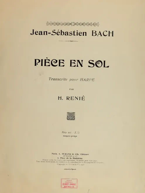 First page of Partita in G major