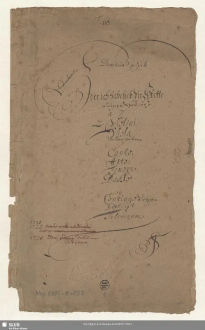 First page of Herr ich habe lieb die Stätte deines Hauses