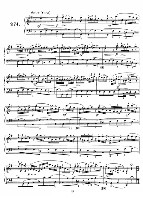 First page of Keyboard Sonata in E minor